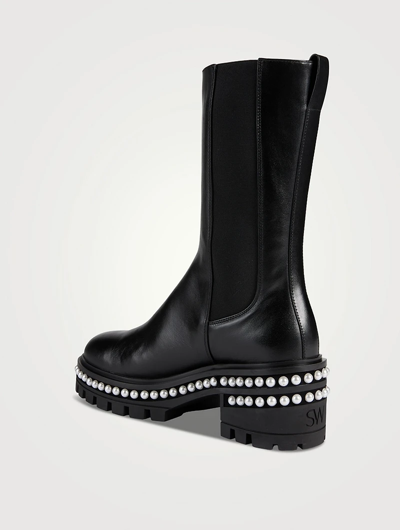 Soho Pearl Leather Chelsea Boots