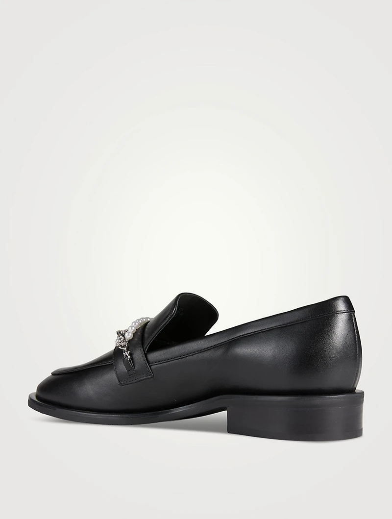 Pearldrop Leather Loafers