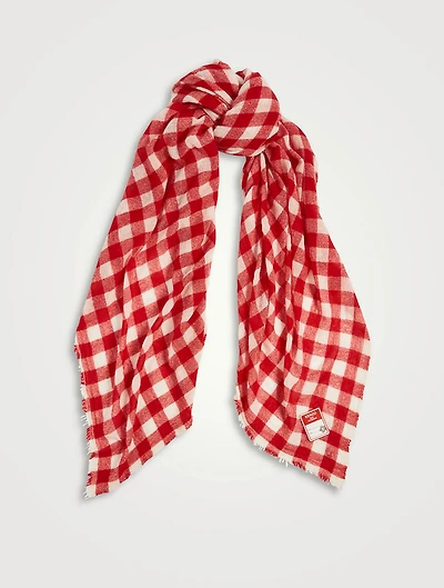 Jacquard Check Cashmere Scarf