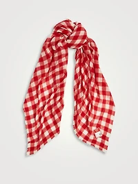 Jacquard Check Cashmere Scarf