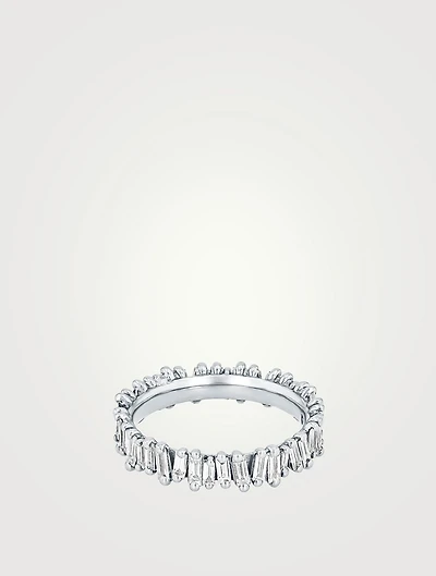18K White Gold Classic Diamond Eternity Band