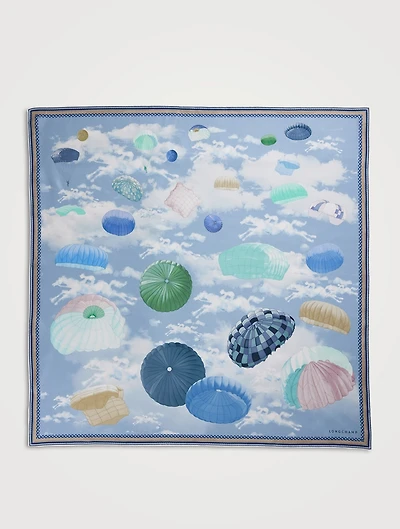Silk Scarf In Parachutes Print