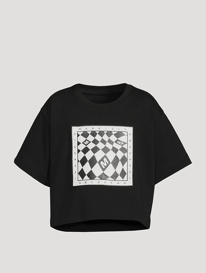 Cotton Logo Cropped T-Shirt