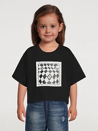 Cotton Logo Cropped T-Shirt