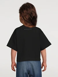 Cotton Logo Cropped T-Shirt