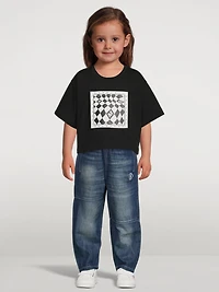 Cotton Logo Cropped T-Shirt