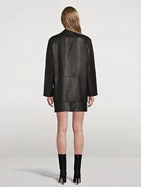 Relaxed Leather Blazer