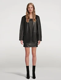 Relaxed Leather Blazer