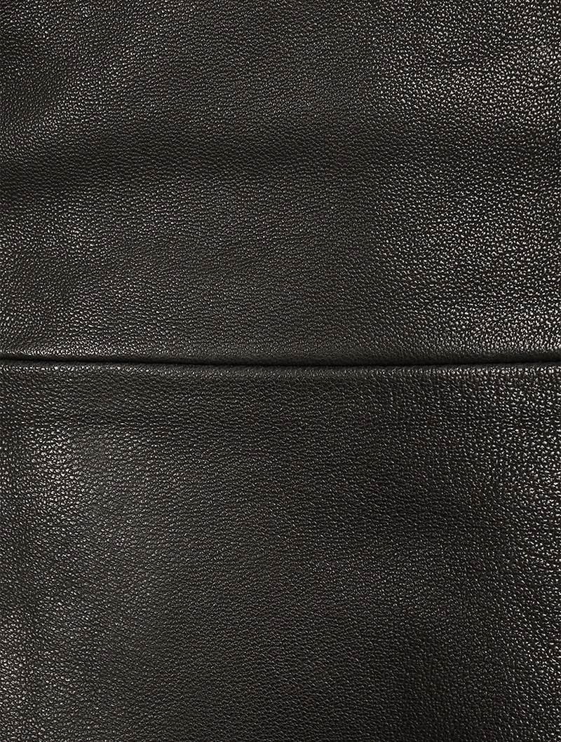 Strapless Leather Mini Dress
