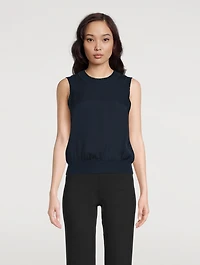 Silk And Cotton Sleeveless Top