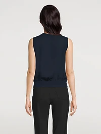 Silk And Cotton Sleeveless Top