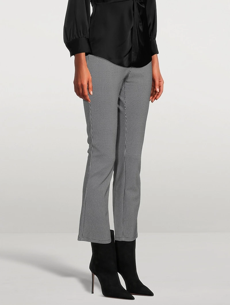 Slim Kick Houndstooth Trousers