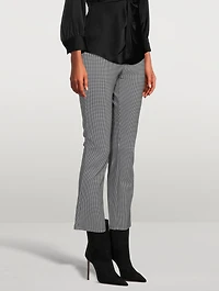 Slim Kick Houndstooth Trousers
