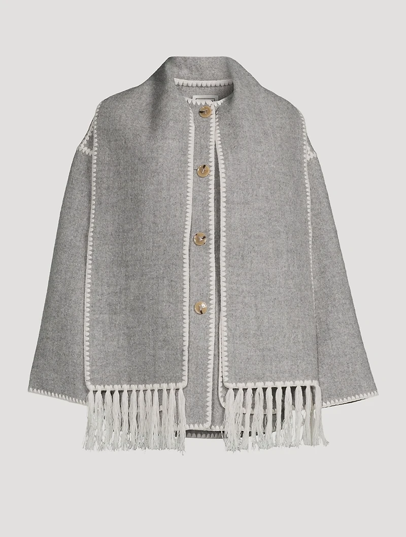 Embroidered Scarf Jacket