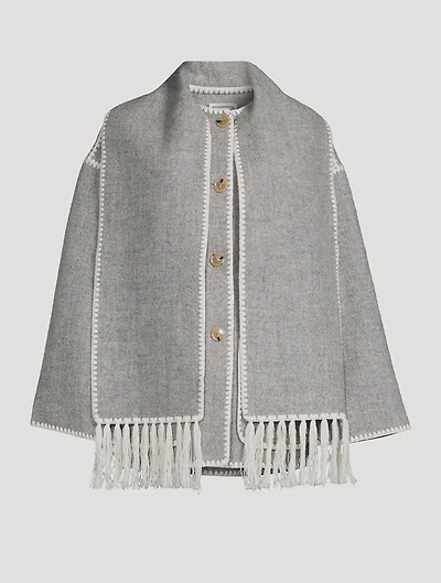 Embroidered Scarf Jacket