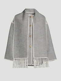 Embroidered Scarf Jacket