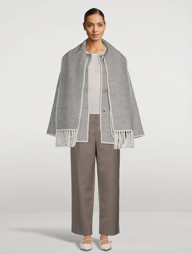 Embroidered Scarf Jacket