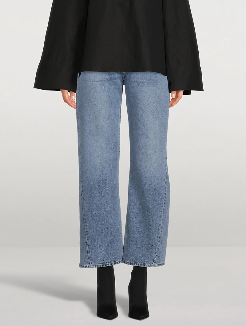 Twisted Seam Straight Jeans