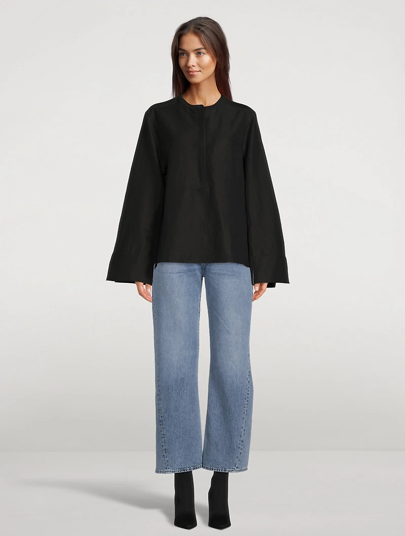 Twisted Seam Straight Jeans