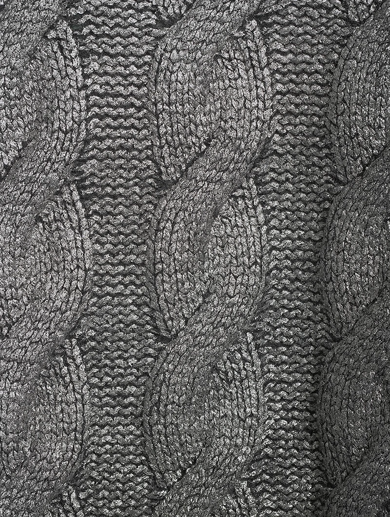 Foil Cable-Knit Sweater