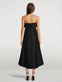 Strapless A-Line Midi Dress
