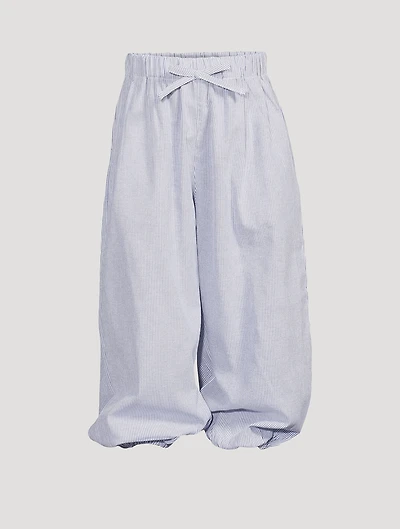 Citron Cotton Pants Striped Print