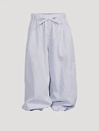 Citron Cotton Pants Striped Print