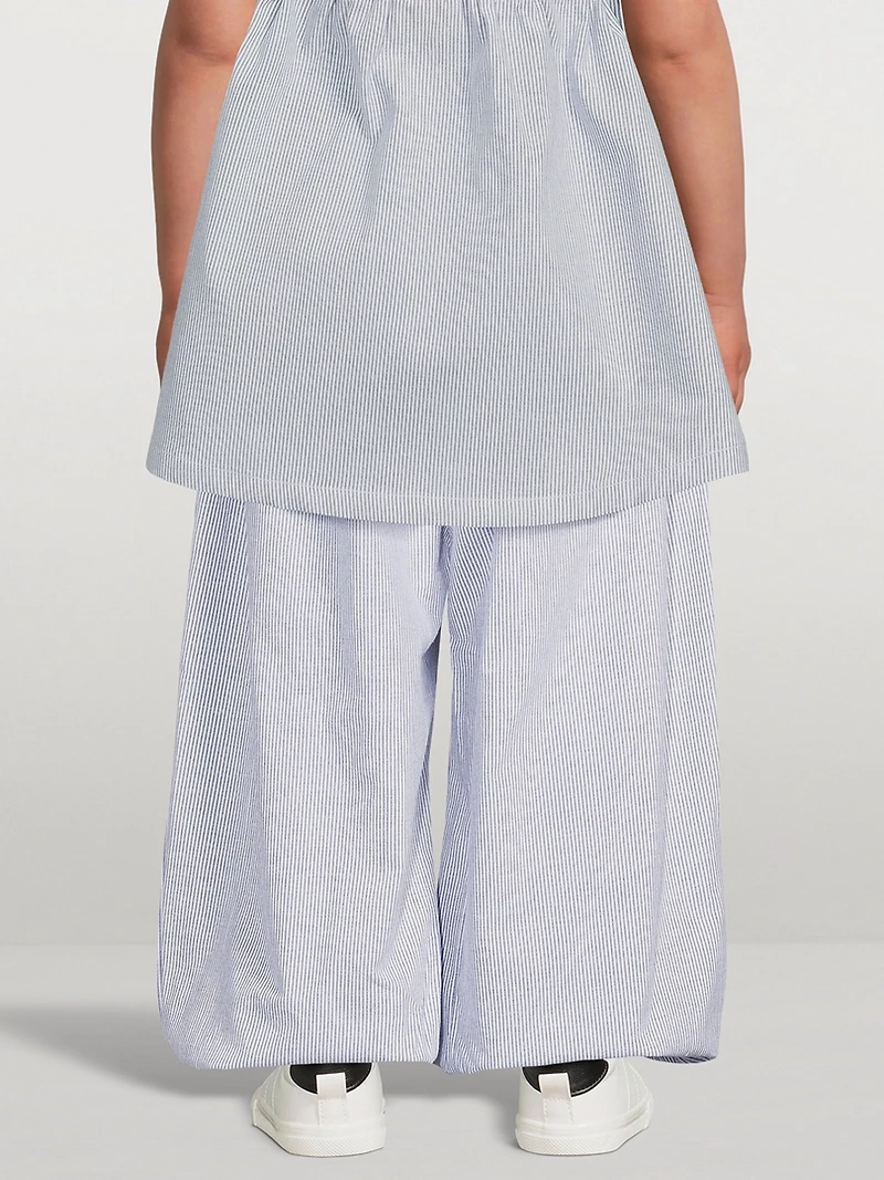Citron Cotton Pants Striped Print