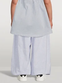 Citron Cotton Pants Striped Print