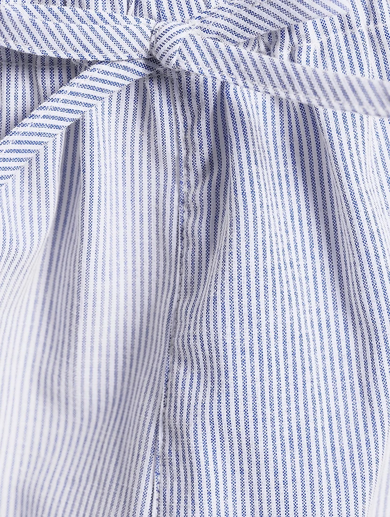 Citron Cotton Pants Striped Print