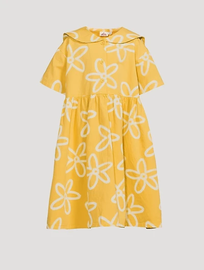 Cotton Sailor Dress Floral Print