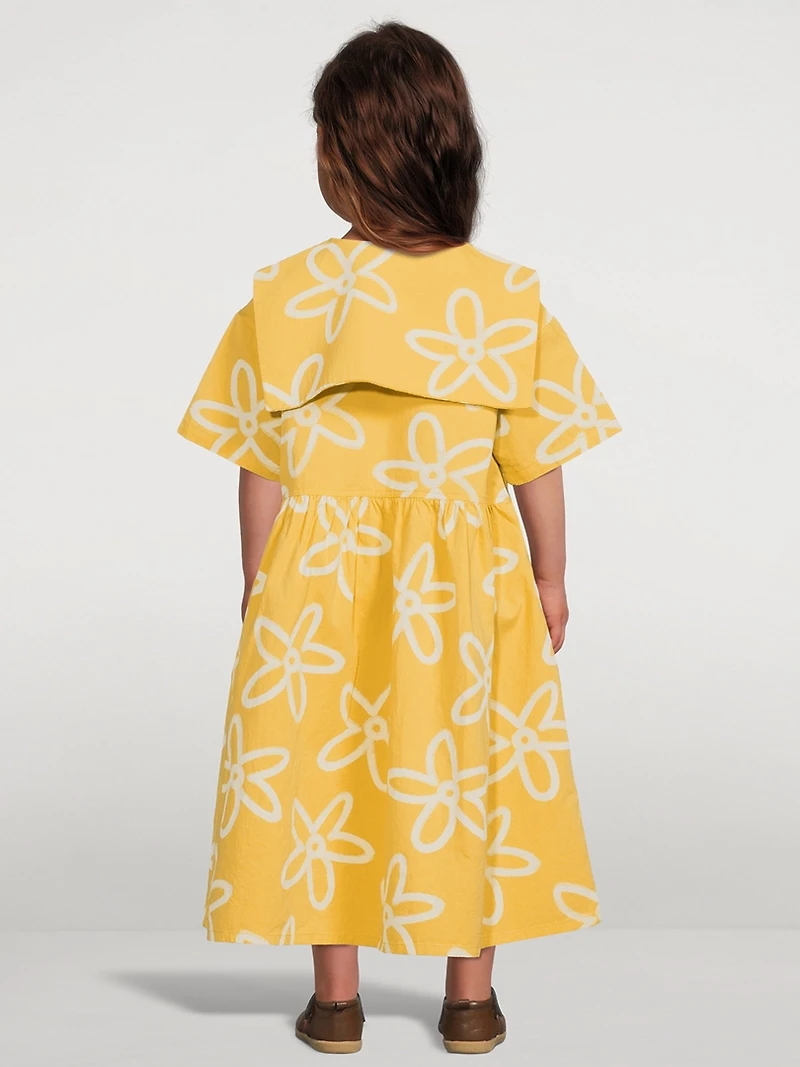 Cotton Sailor Dress Floral Print
