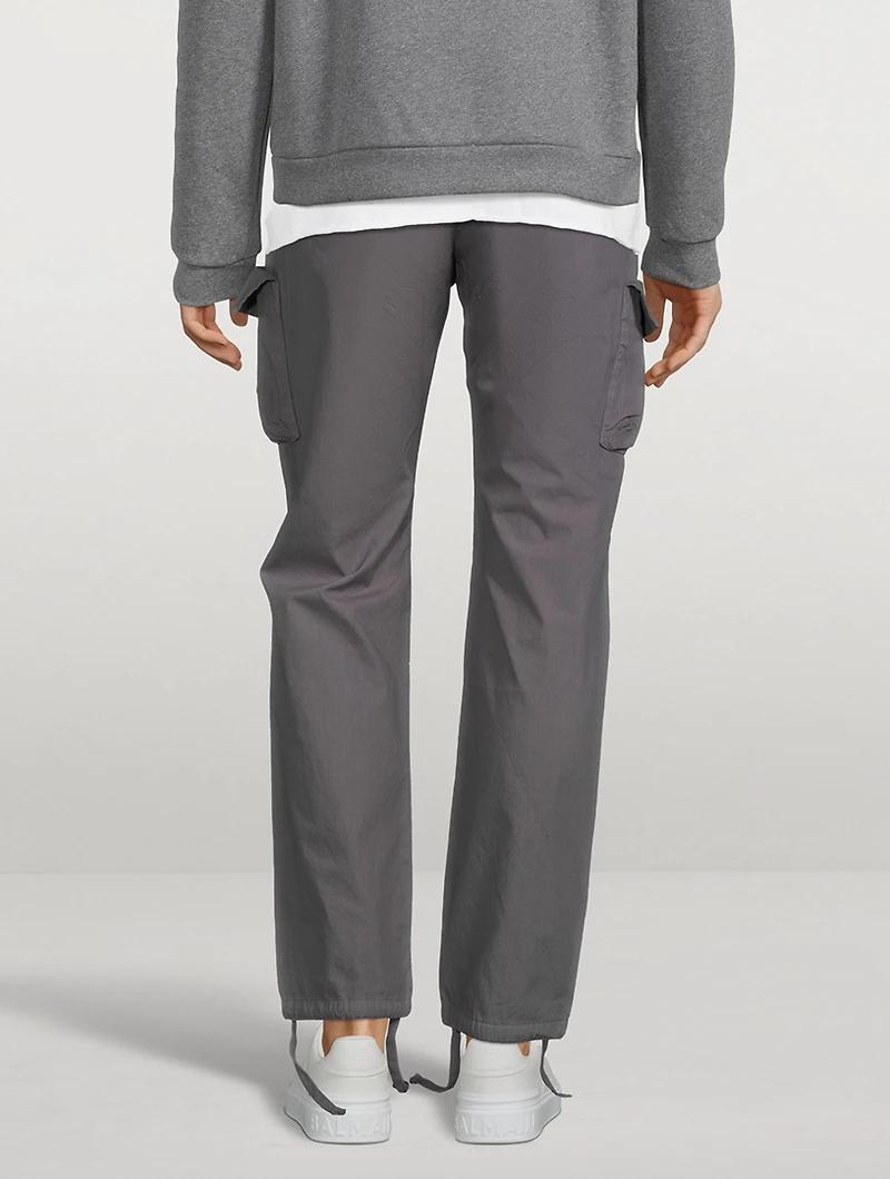 Cotton Cargo Pants With Back Sateen