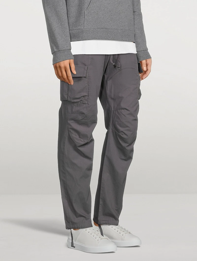 Cotton Cargo Pants With Back Sateen
