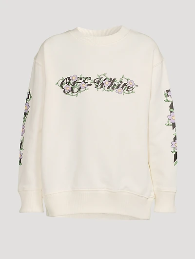 Off Flowers Cotton Sweatshirt