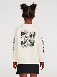 Off Flowers Cotton Sweatshirt