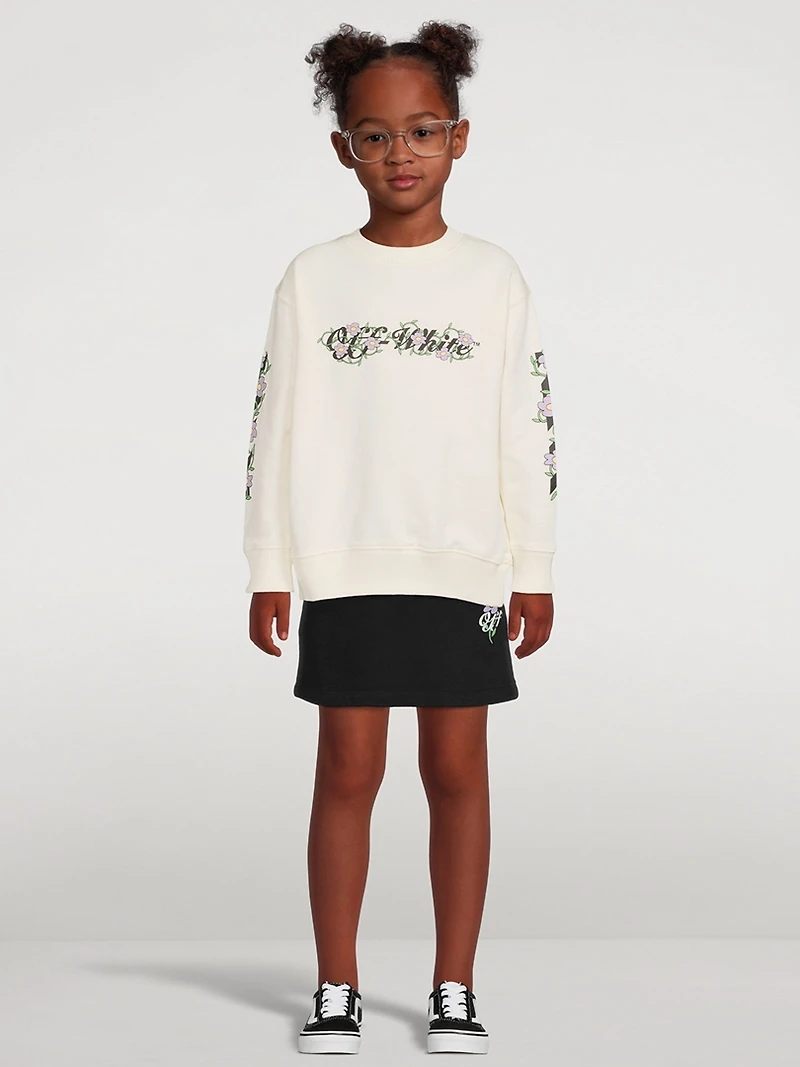 Off Flowers Cotton Sweatshirt
