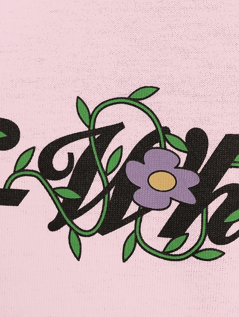 Off Flowers Cotton T-Shirt Dress