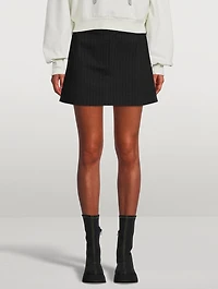 Mini Skirt Pinstripe Print