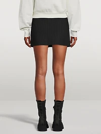Mini Skirt Pinstripe Print