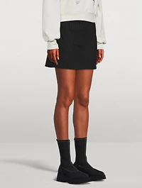 Mini Skirt Pinstripe Print