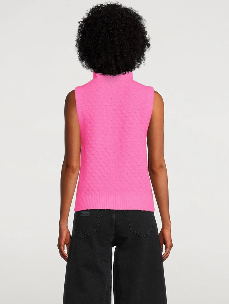 Sleeveless Keyhole Sweater