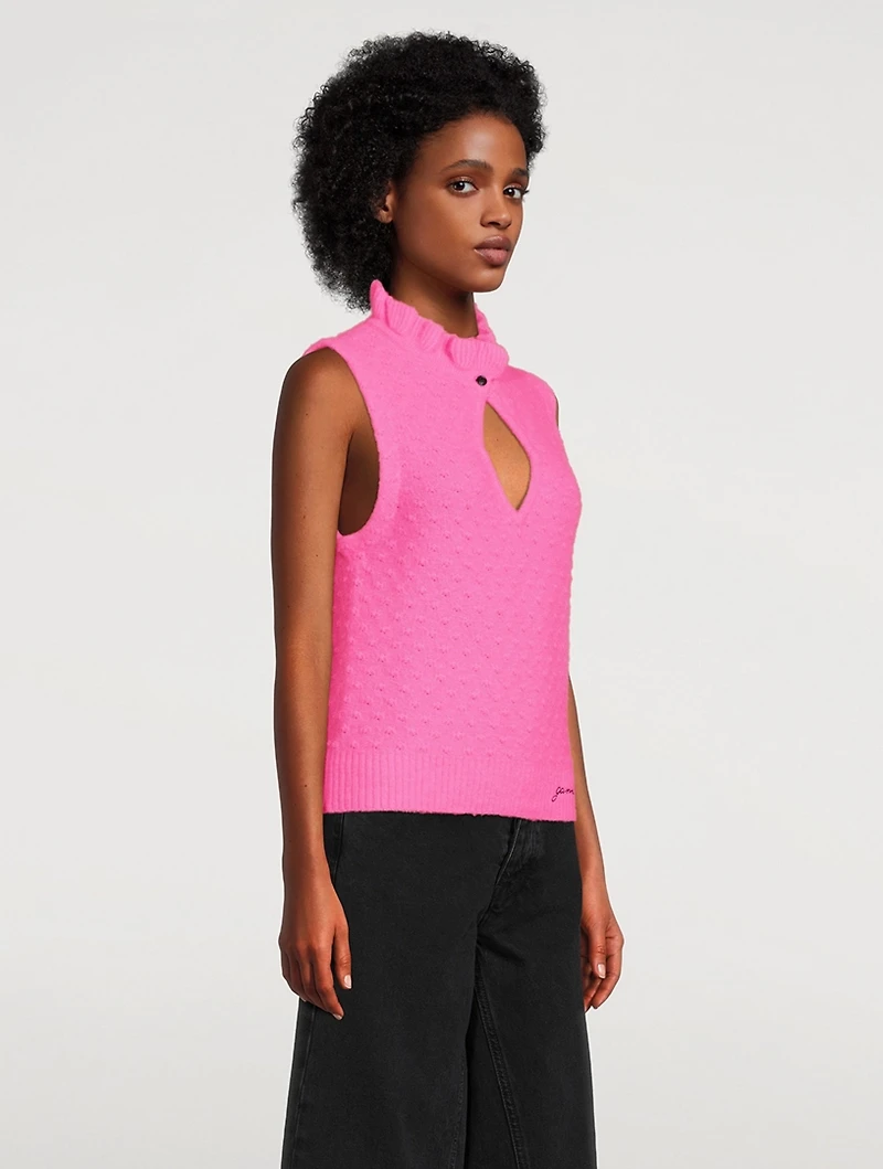 Sleeveless Keyhole Sweater