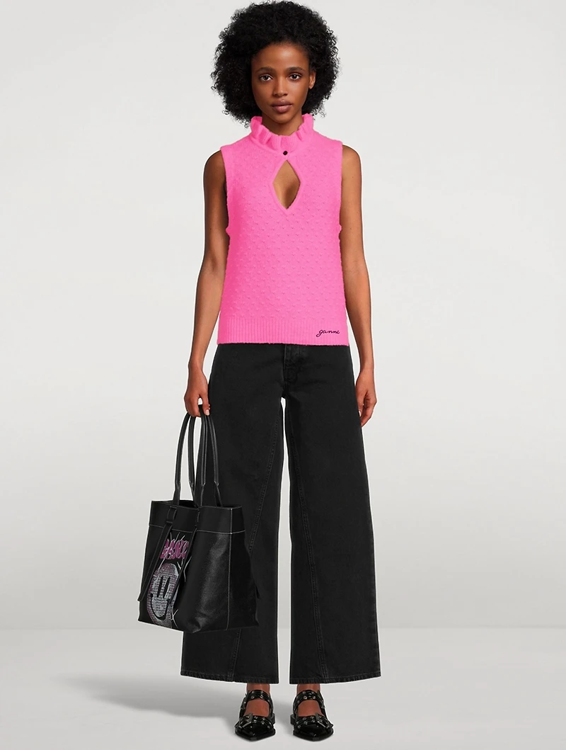Sleeveless Keyhole Sweater