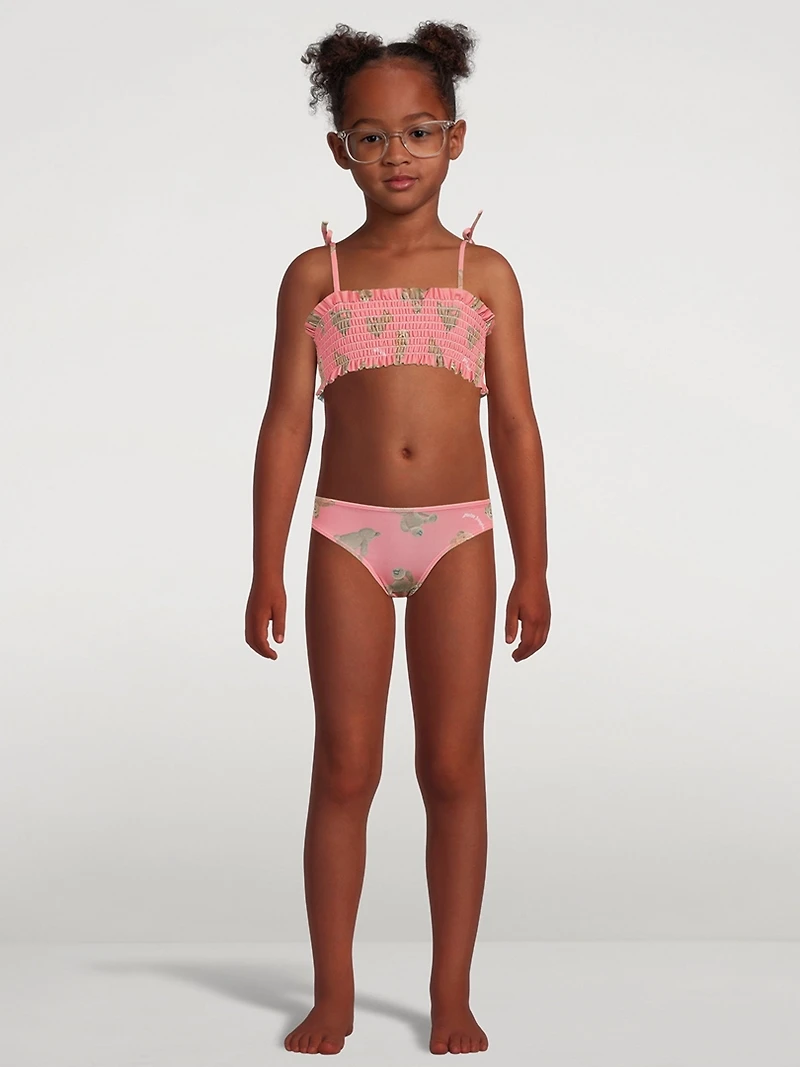 Two-Piece Swimsuit Bear Print