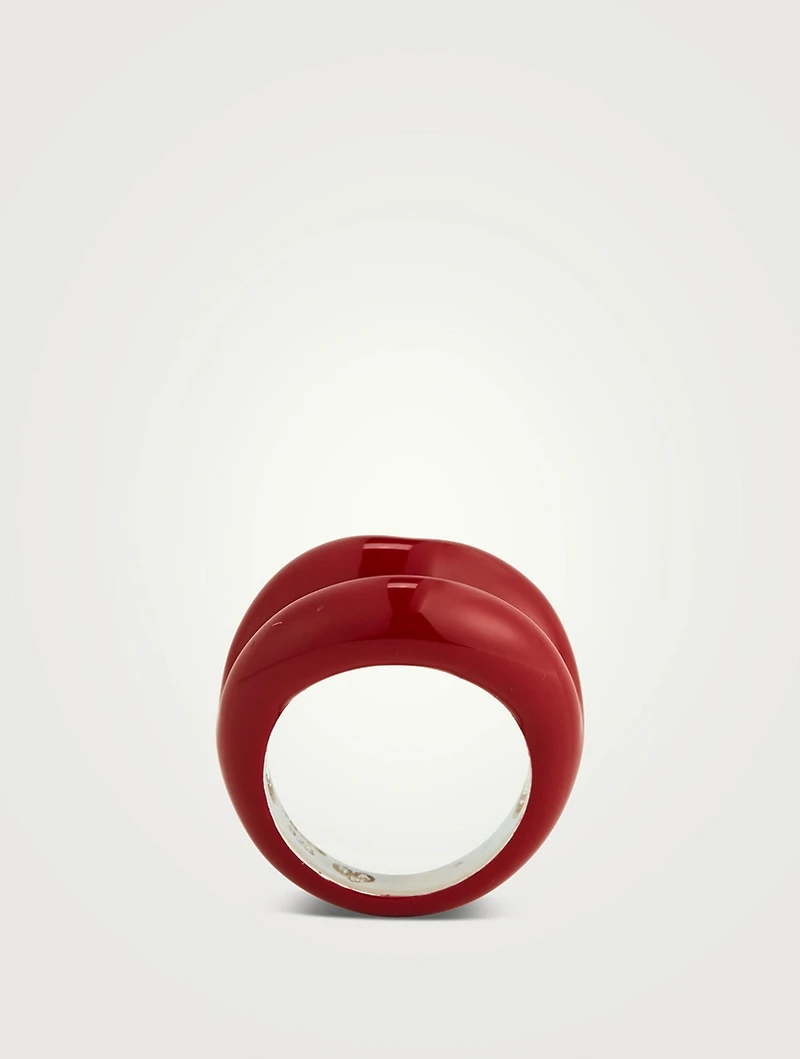 Hotlips Enamelled Ring