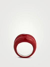 Hotlips Enamelled Ring