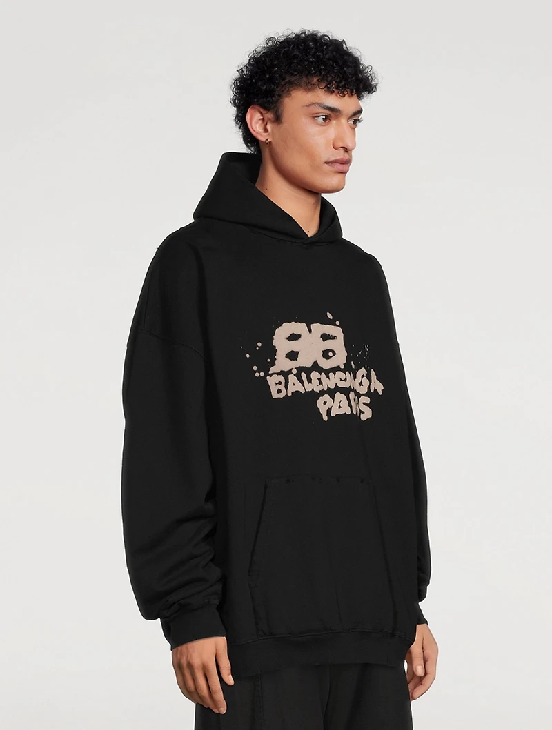 Hand Drawn BB Icon Oversized Hoodie