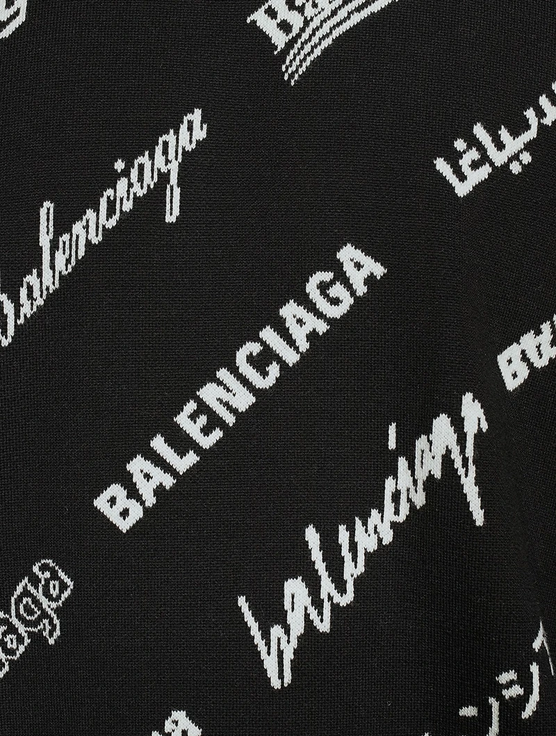 Wool-Blend Sweater Logomania Print