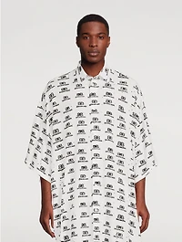 Poplin Oversized Short-Sleeve Shirt